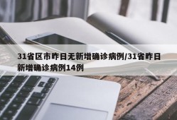 31省区市昨日无新增确诊病例/31省昨日新增确诊病例14例