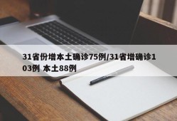 31省份增本土确诊75例/31省增确诊103例 本土88例