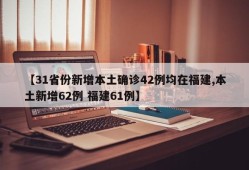 【31省份新增本土确诊42例均在福建,本土新增62例 福建61例】