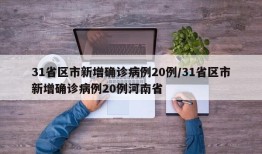31省区市新增确诊病例20例/31省区市新增确诊病例20例河南省
