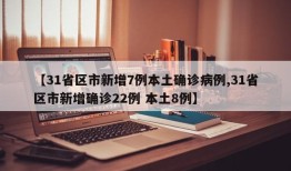 【31省区市新增7例本土确诊病例,31省区市新增确诊22例 本土8例】