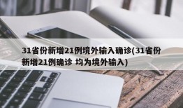 31省份新增21例境外输入确诊(31省份新增21例确诊 均为境外输入)