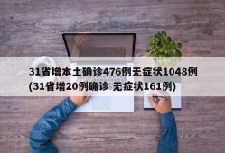 31省增本土确诊476例无症状1048例(31省增20例确诊 无症状161例)