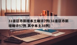 31省区市新增本土确诊7例(31省区市新增确诊57例 其中本土38例)