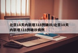 北京18天内新增318例确诊/北京18天内新增318例确诊病例