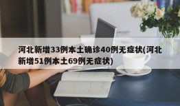 河北新增33例本土确诊40例无症状(河北新增51例本土69例无症状)