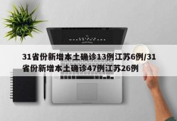 31省份新增本土确诊13例江苏6例/31省份新增本土确诊47例江苏26例