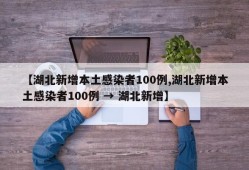 【湖北新增本土感染者100例,湖北新增本土感染者100例 → 湖北新增】