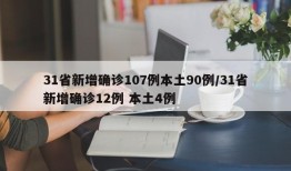 31省新增确诊107例本土90例/31省新增确诊12例 本土4例