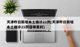 天津昨日新增本土确诊21例(天津昨日新增本土确诊21例是哪里的)
