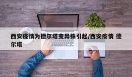 西安疫情为德尔塔变异株引起/西安疫情 德尔塔