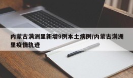 内蒙古满洲里新增9例本土病例/内蒙古满洲里疫情轨迹