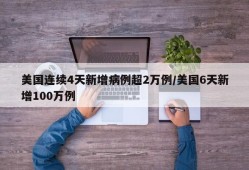 美国连续4天新增病例超2万例/美国6天新增100万例