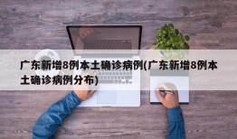 广东新增8例本土确诊病例(广东新增8例本土确诊病例分布)
