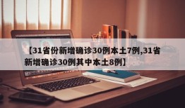 【31省份新增确诊30例本土7例,31省新增确诊30例其中本土8例】