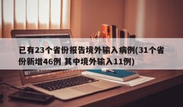 已有23个省份报告境外输入病例(31个省份新增46例 其中境外输入11例)